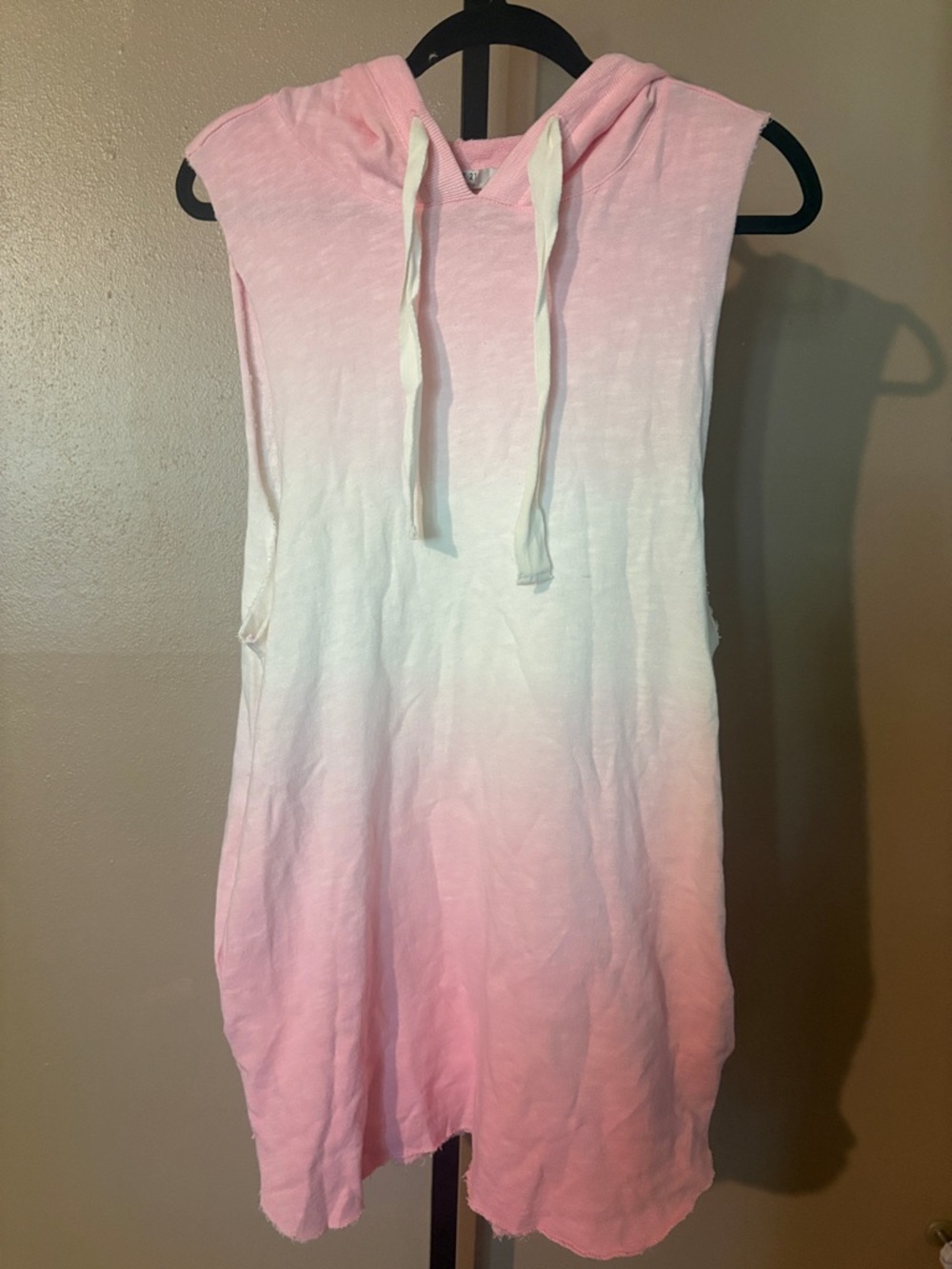 Forever 21 Pink Ombre Sleeveless Hoodie Dress